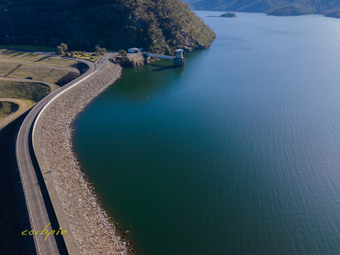 Lake Eildon dam wall drone 4