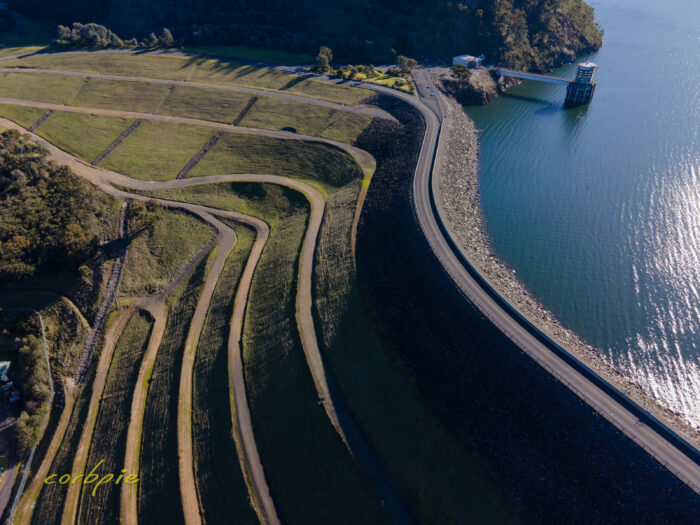 Lake Eildon dam wall drone 6