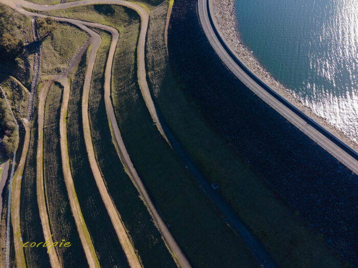 Lake Eildon dam wall drone 7