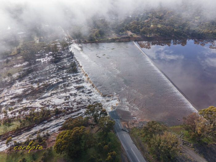 Lake Eppalock second overflow area drone 2