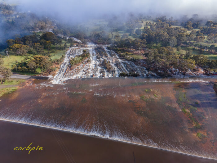 Lake Eppalock second overflow area drone 8