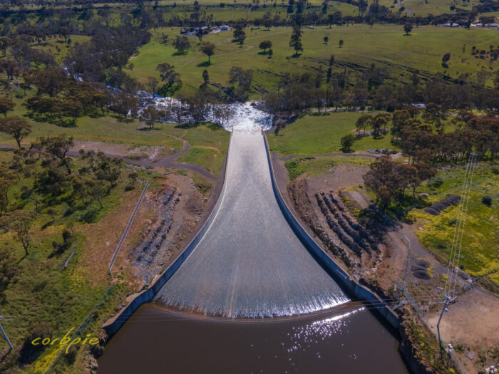 Lake Eppalock spilling drone 2