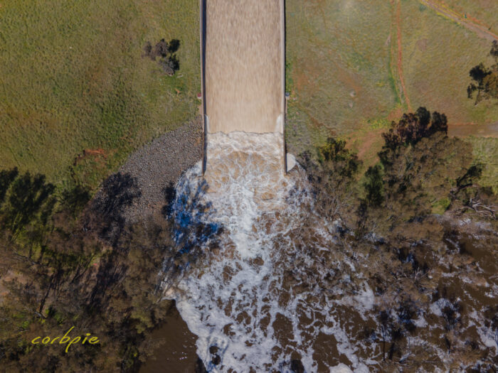 Lake Eppalock spilling drone 5