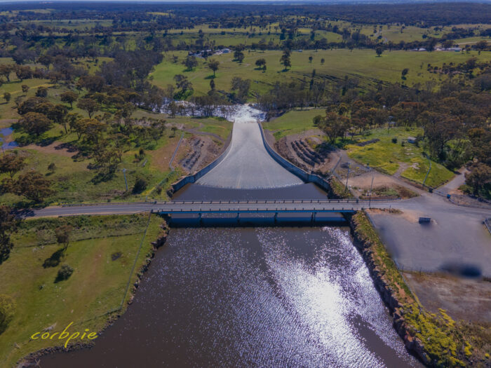 Lake Eppalock spilling drone 7