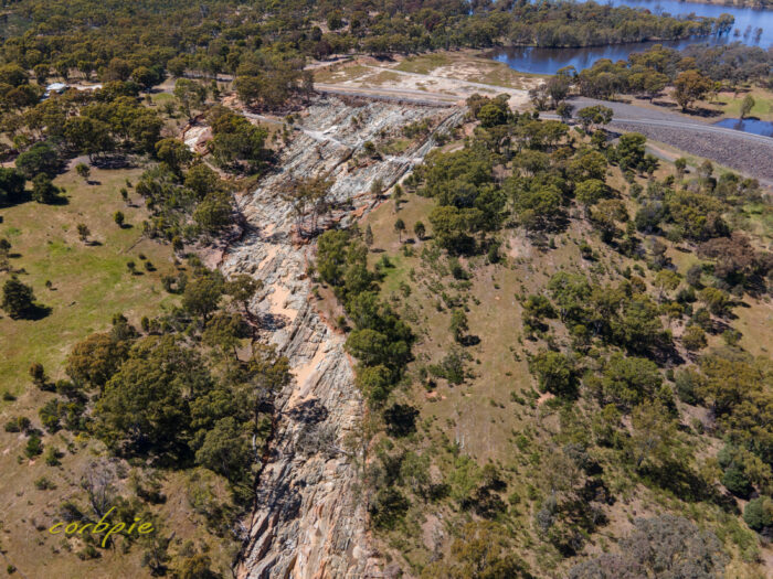 Lake Eppalock after flood drone 1
