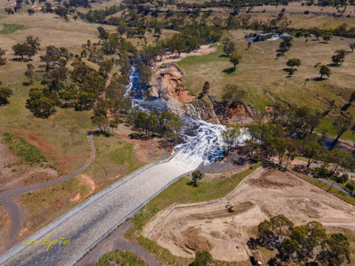 Lake Eppalock after flood drone 11