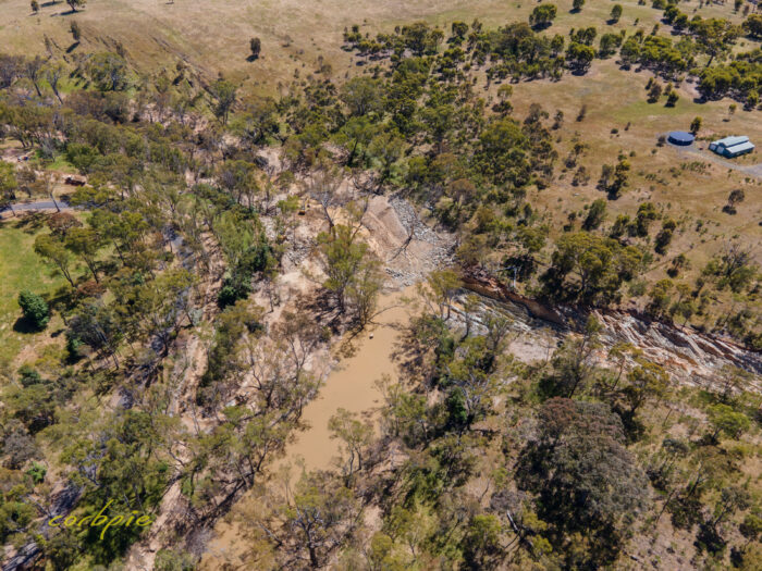 Lake Eppalock after flood drone 15