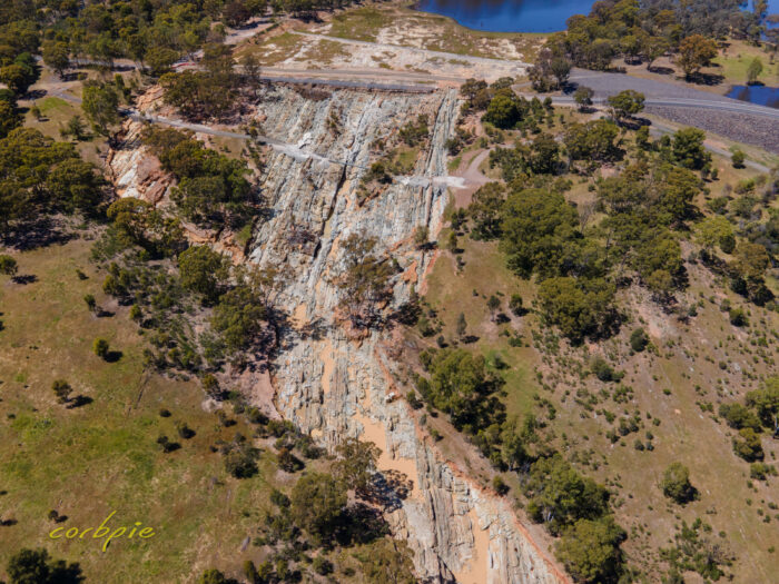 Lake Eppalock after flood drone 18
