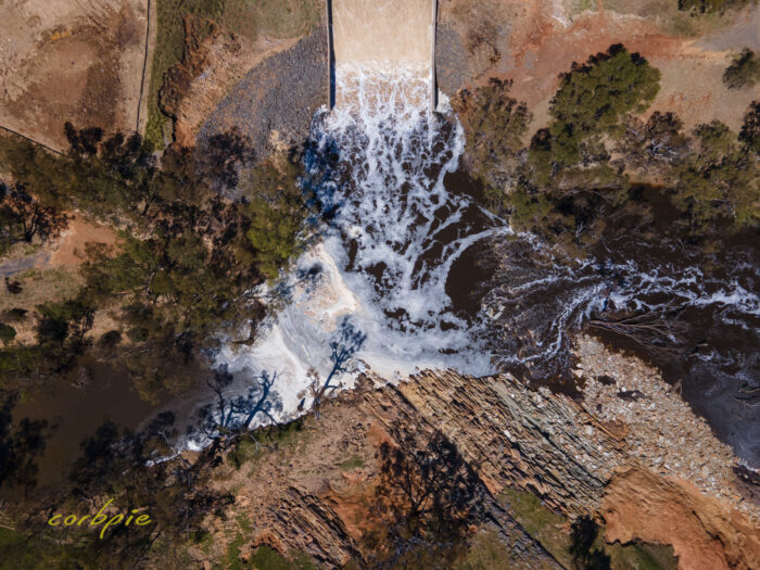 Lake Eppalock after flood drone 4