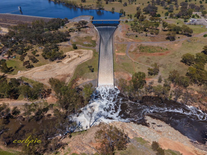 Lake Eppalock after flood drone 5
