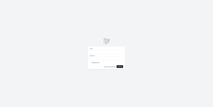 Laravel login page before Laravel login page before